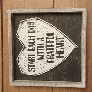 Decorative item:  Start Each Day with a Grateful Heart
